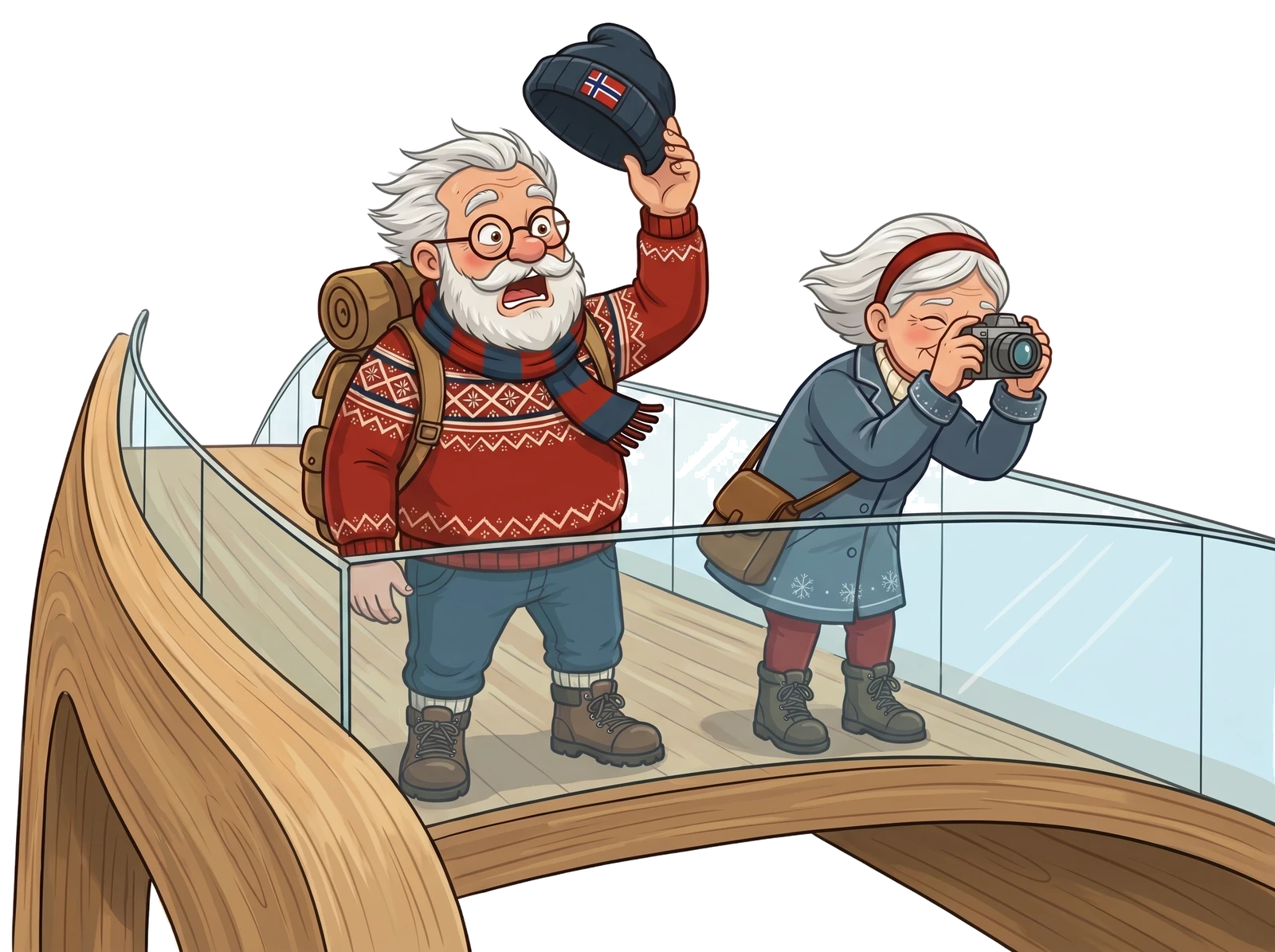 Knut and Frida in a Stegastein scene