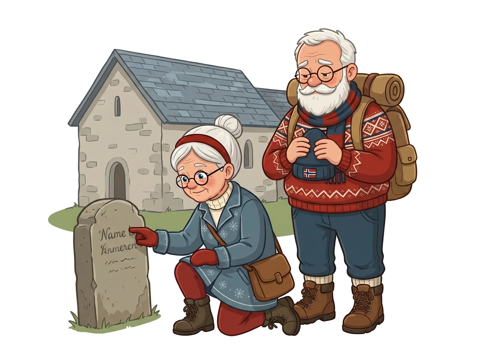 Knut and Frida in a Stjørdal & Hegra scene